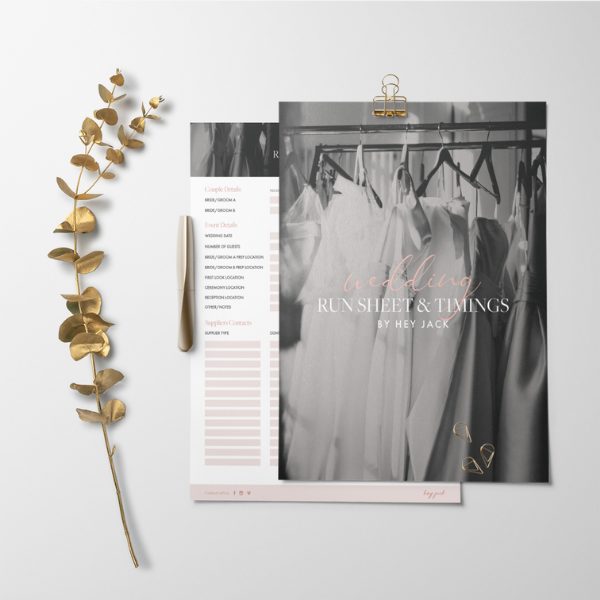 The Ultimate Wedding Run Sheet with Timings